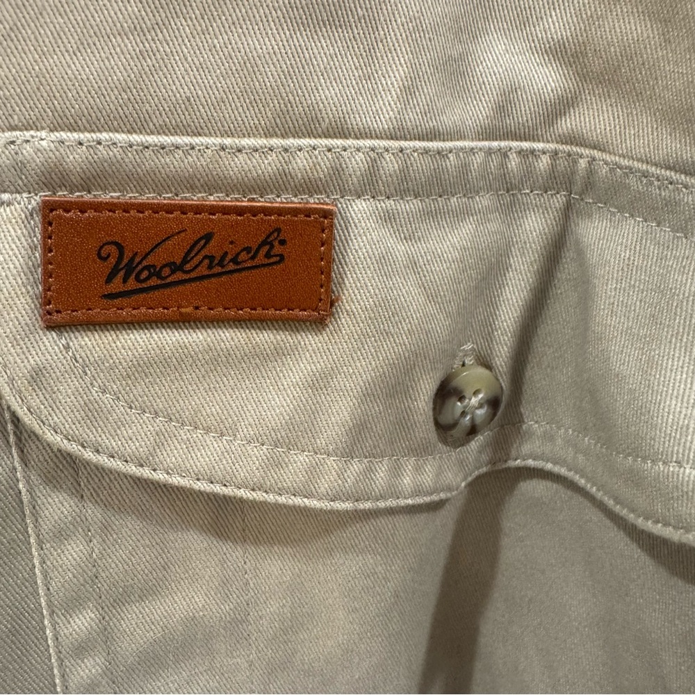 Woolrich Outdoor Guide Collection Men’s Khaki Shirt L 42–44 NWT $79 Cotton - Picture 5 of 7